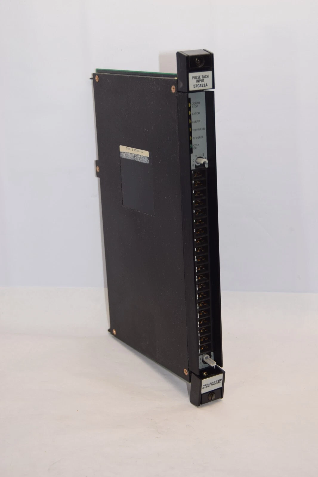 Used RELIANCE ELECTRIC S-67108-2C 57C421A PULSE TACH INPUT MODULE
