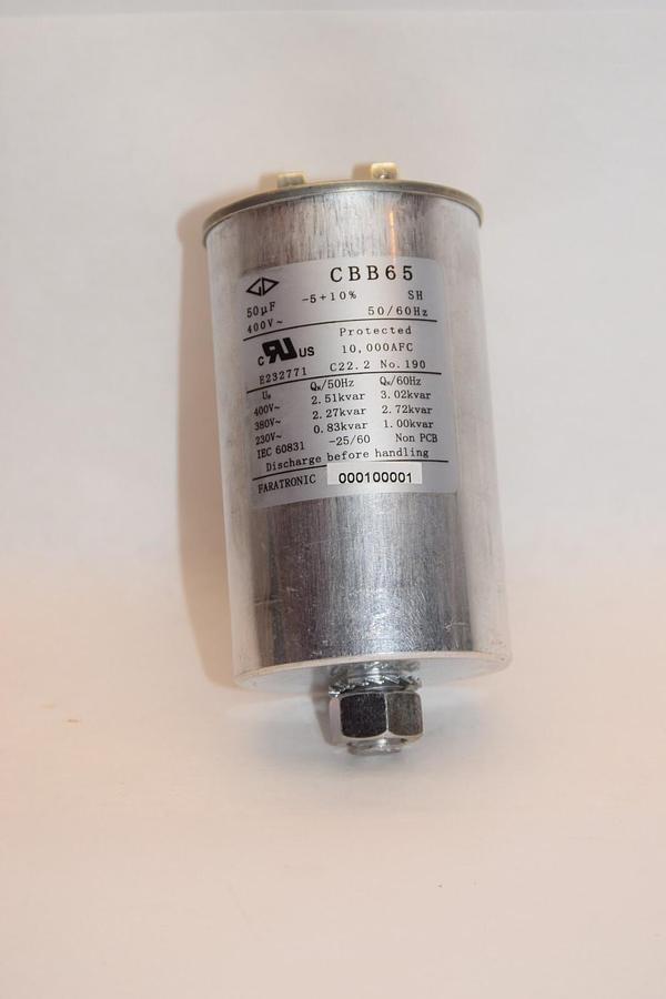 Used FARATRONIC CBB65 50uF -5+10% 50/60Hz Capacitor