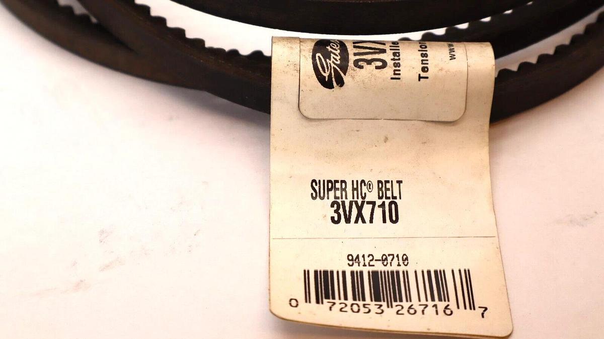 (NEW) GATES 3VX710 , 9412-0710 Super HC Cogged V-Belt USA