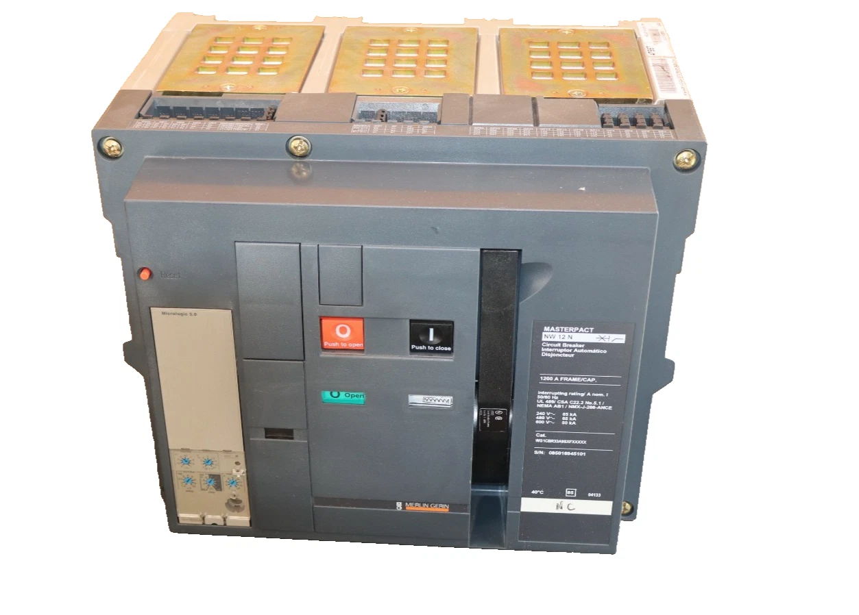 Refurbished Square D Masterpact Breaker NW12N 1200A WG1CBR33A9SXFXXXXX Micrologic 5.0 1000A