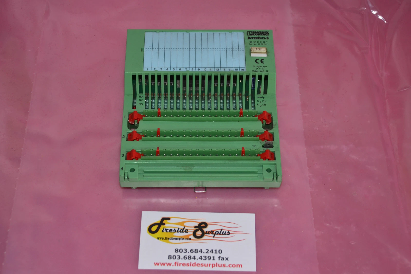 Used PHOENIX CONTACT INTERBUS-S IBS RT 24 DI 32-T 27 52 74 1 24V 24 V IBSRT24DI32