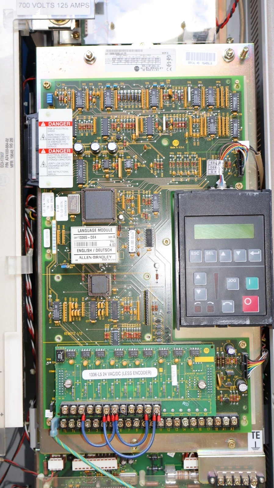 Used Allen Bradley 1336 Plus Adj Frequency Drive 1336S-B060-AE-FR Ser D 76kva 3ph