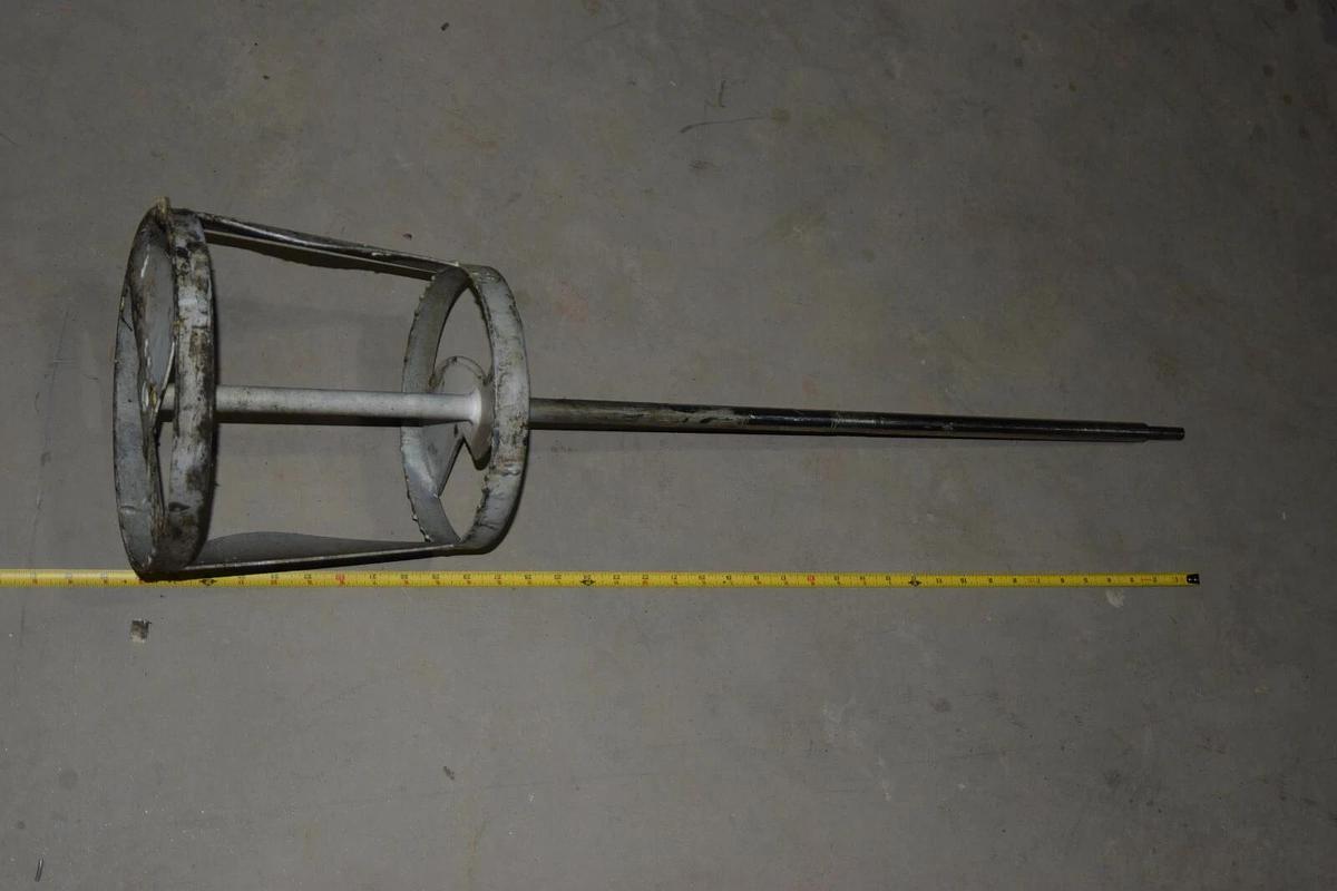 Used Lightnin SS Agitator Mixer Propeller shaft 1/2" tapered to 3/4"  40" Shaft  9.5"