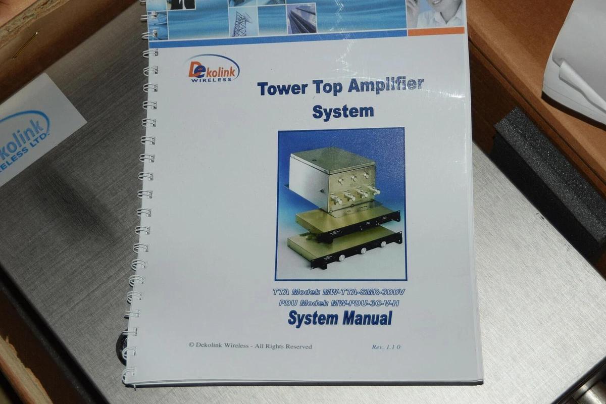(NEW) DEKOLINK MW-TTA-SMR-3DDV MWTTASMR3DDV Tower Top Amplifier System