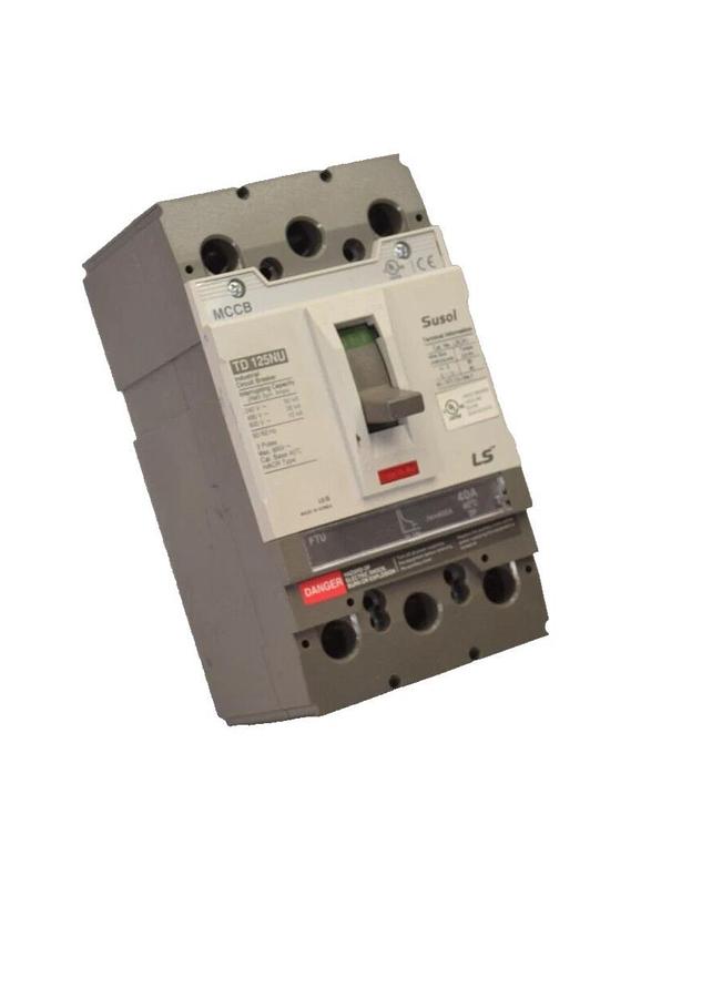Used SUSOL LS TD125NU, MCCB , LSCA1 40A Amp 3Pole 50/60Hz Industrial Circuit Breaker