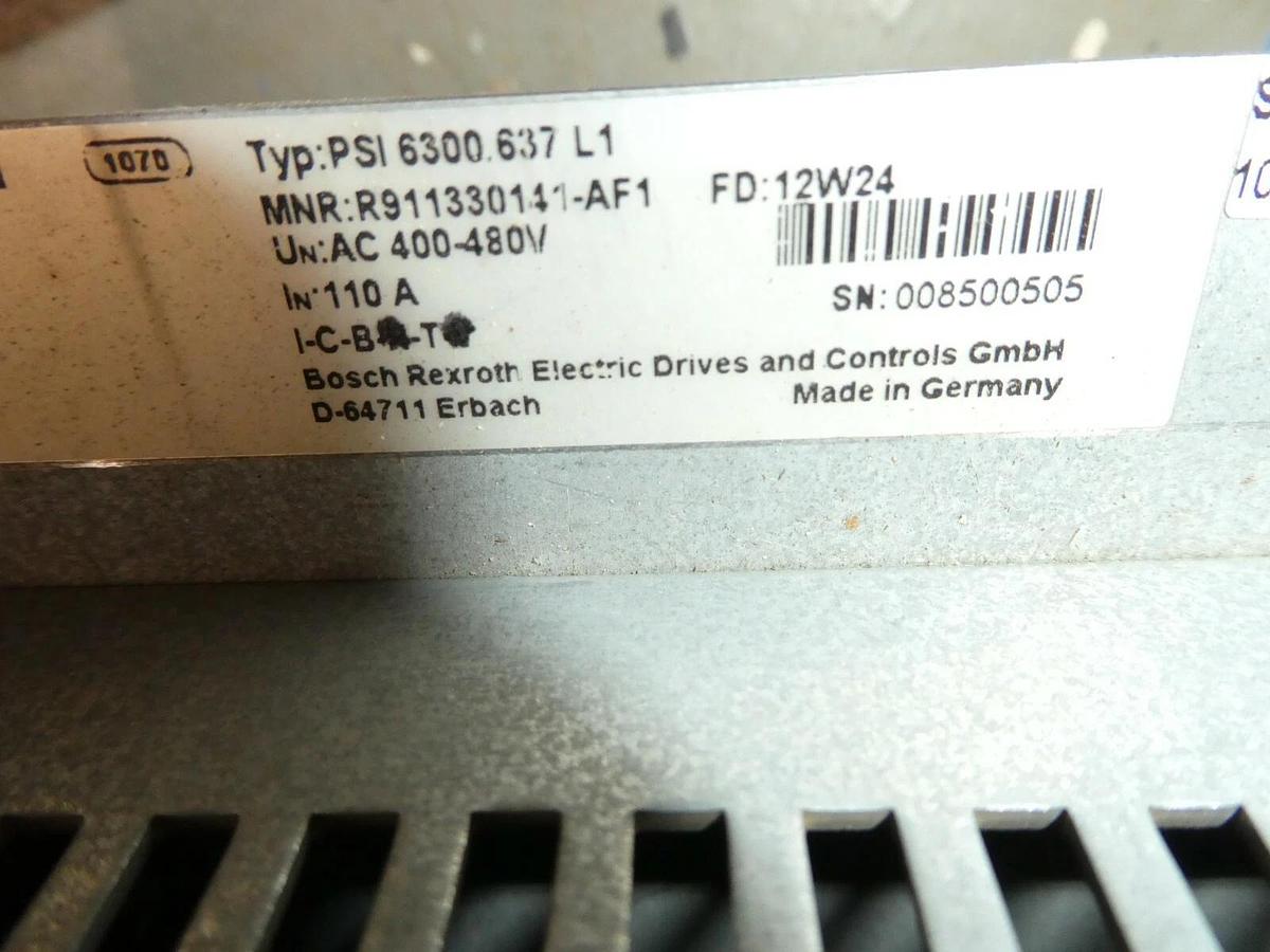 Used Rexroth Bosch  Inverter R911330141-AF1 PSI 6300.637L1 PSI6000 w/ card 1070091802