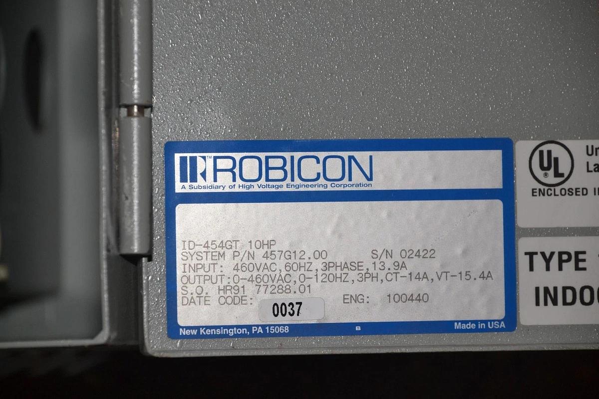 Used ROBICON 10HP 10hp AC DRIVE ID-454GT 3PH 460V  457G12.00