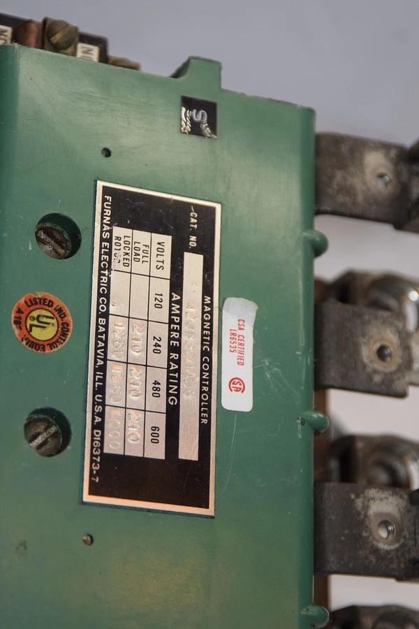 Used FURNAS 42JB32AAD8 Motor Starter 600V Coil With D71628-31 Dual Voltage Coil
