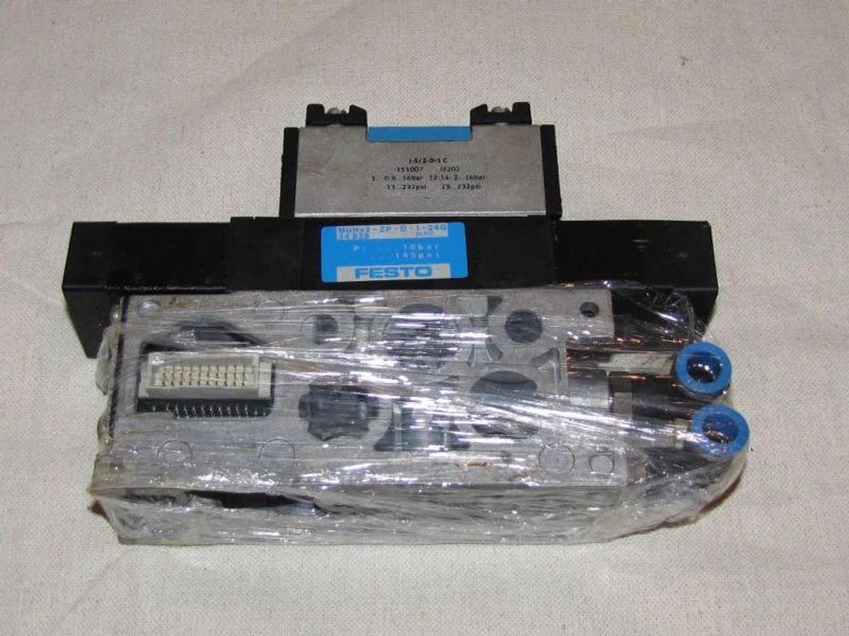 Used Festo Manifold MUHx2-ZP-D-1-24G with Valve J-5/2-D-1C