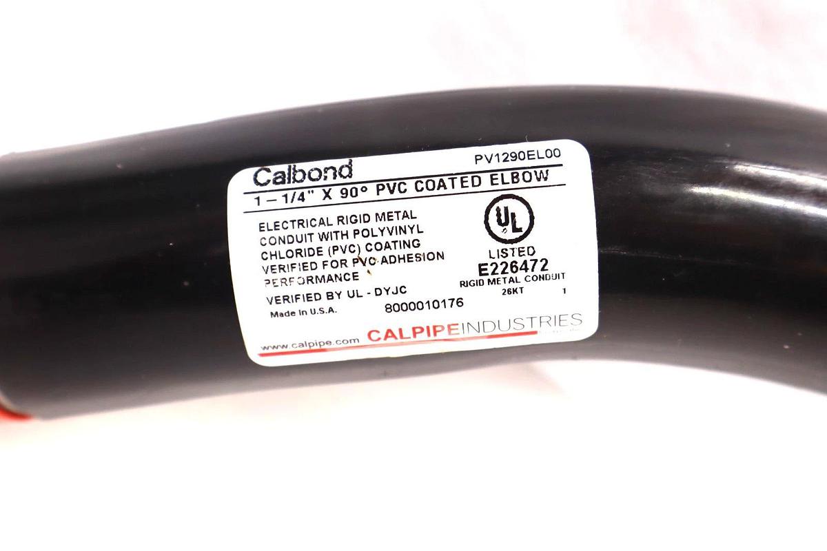 Calbond PV1290EL00 1-1/4" x 90° PVC Conduit Elbow Fitting (New)