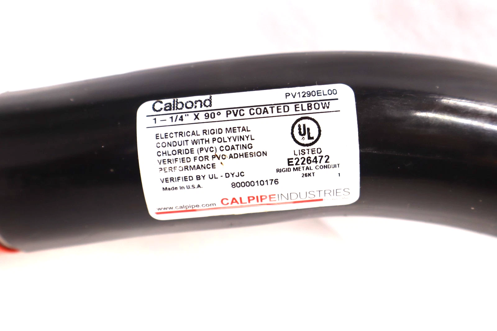Calbond PV1290EL00 1-1/4" x 90° PVC Conduit Elbow Fitting (New)