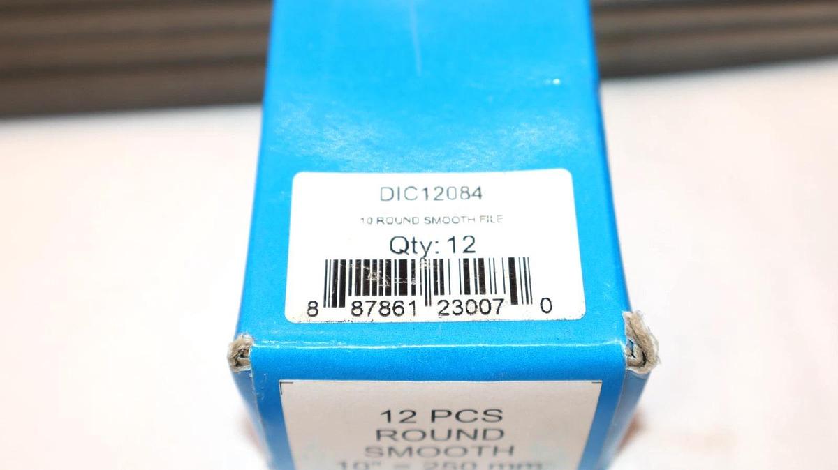 10" , DIC12084 Round Smooth File (New - Box of 12)