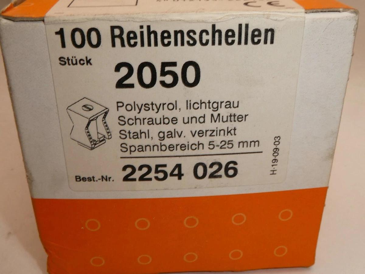 (NEW - Box of 100) OBO BETTERMANN 2254 026 2050/5-25 2050 Quick Clamp