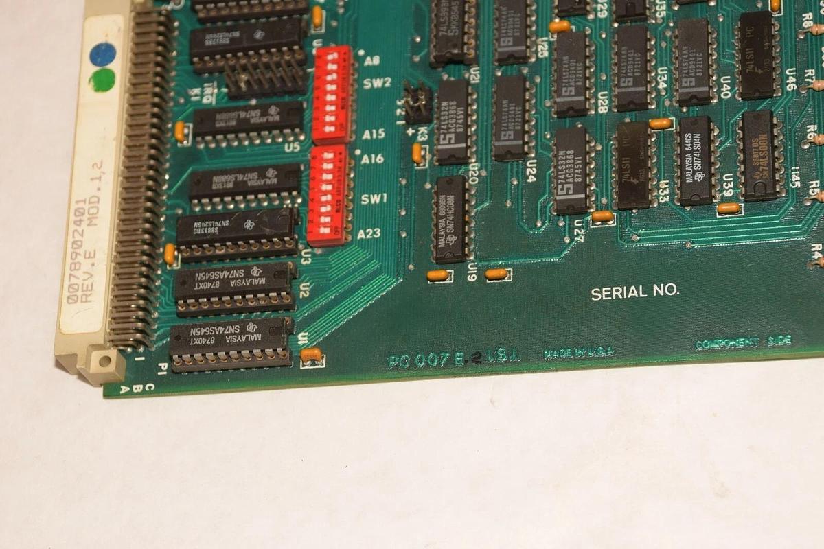 Used ISI PC007E.2 PC 007E.2 0078902401 REV. E MOD 1,2 CONTROL CARD