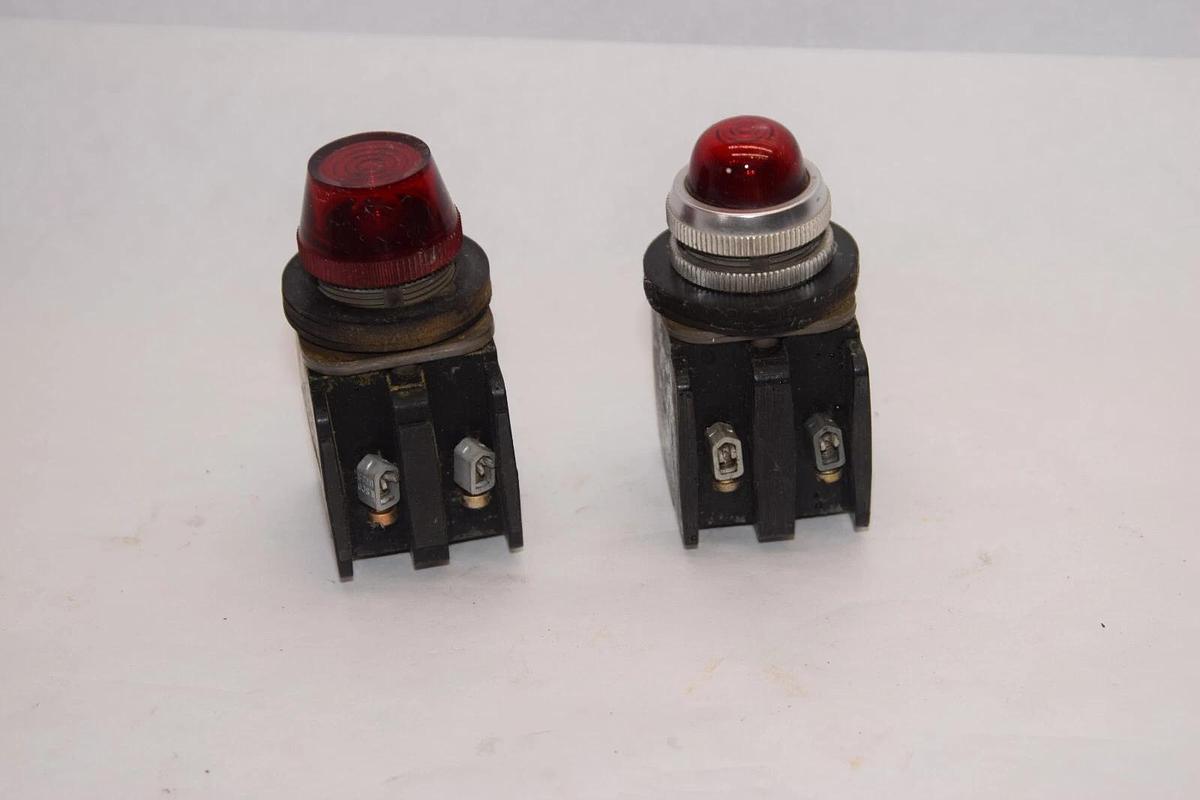 Used (Lot of 2) ALLEN BRADLEY P-16 800T 120V 50-60cy Red Indicator Light