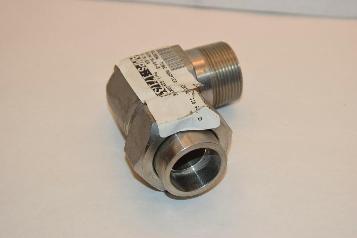 (NEW) ASP AMP 1714313 SSP A220kWME 1-1/4" NPT 316 S/S Elbow Tube Adapter