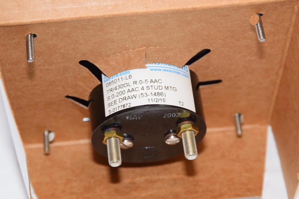 (NEW) WESCHLER INSTRUMENTS 085011-L6 0-200Amp Transformer Primary Panel Meter