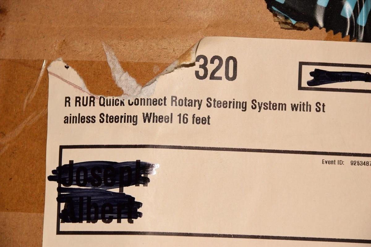 (NEW) R RUR Quick Connect Rotary Steering Systems W/Stainless Steering Wheel 16'