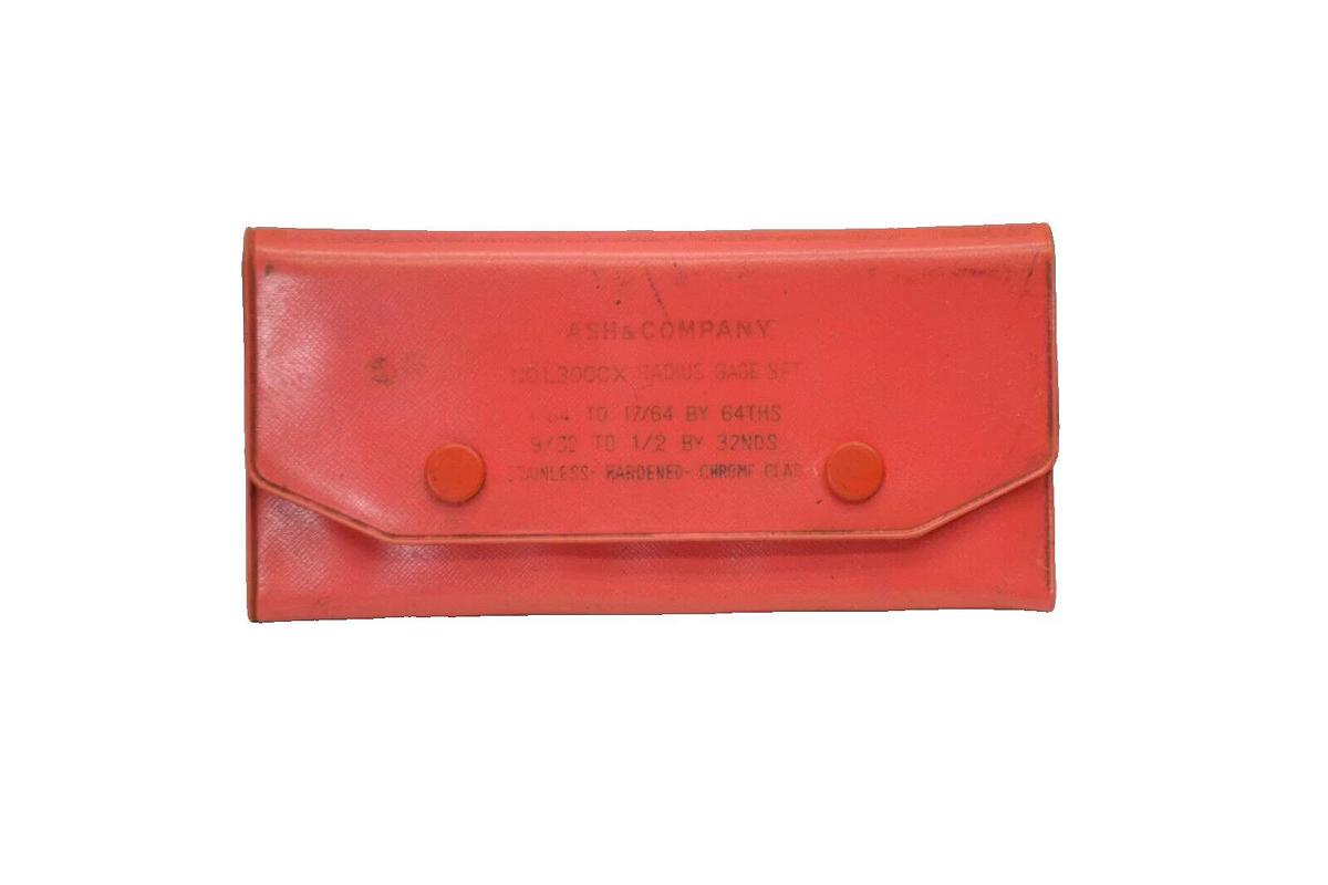 Used ASH COMPANY L300CX 1/64" - 1/2" Radius Gauge Set