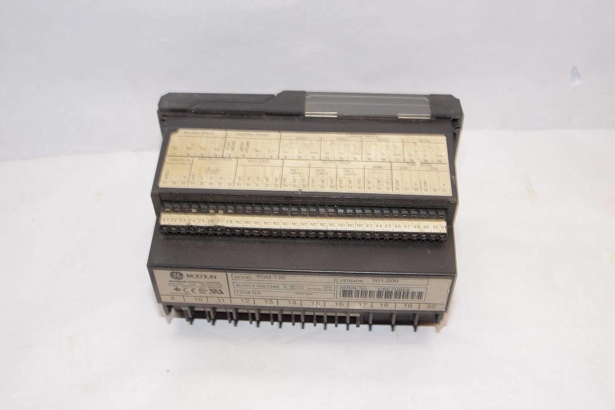 Used GE PQM-T20  POWER QUALITY METER 90-300VDC (PARTS ONLY)