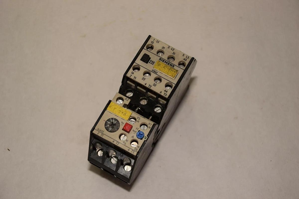 Used SIEMENS 3UA5200-1J 6,3-10A WITH 3 TB4217-0A 3UA52 & 3TB42 500V 30A 3PH CONTACTOR