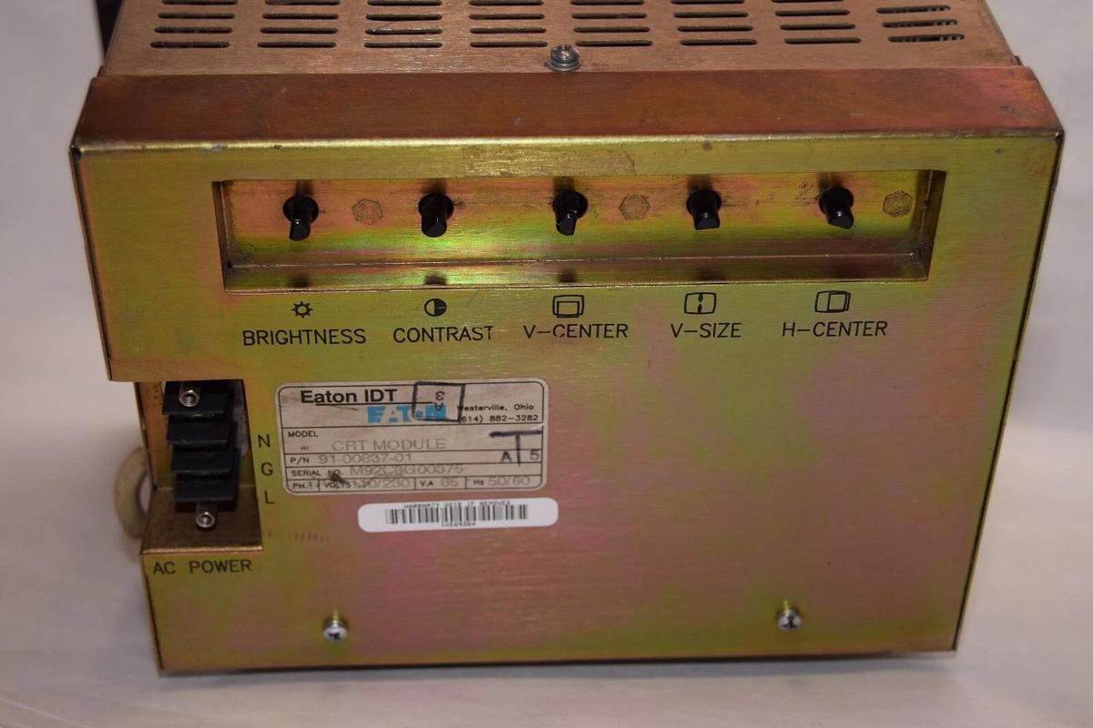 Used EATON PanelMate 2000 91-00837-01 CRT Module Monitor Screen *No Power Supply*