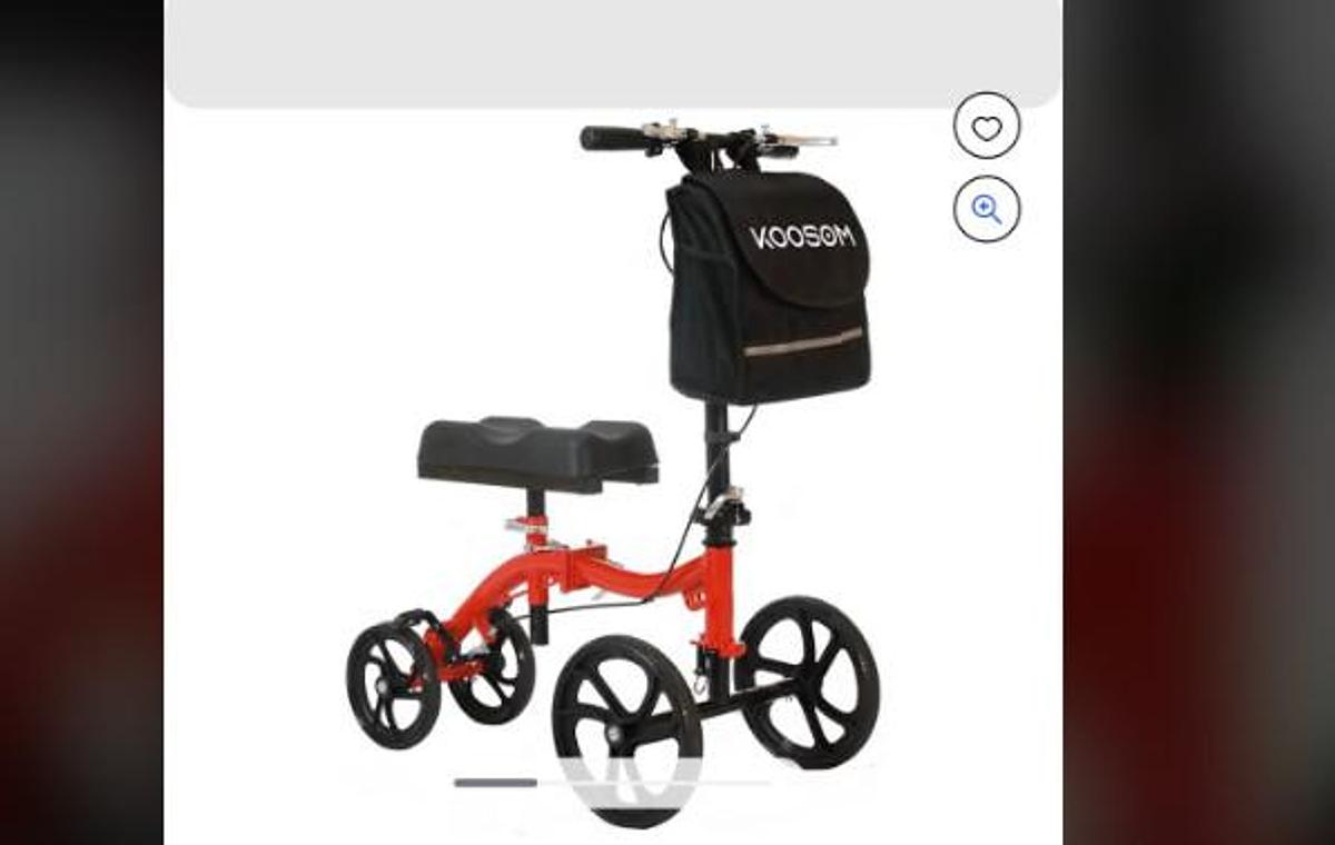 KOOSOM 105ST01A P02106628001 B09L7K9F67 Red All-Terrain Knee Walker 350lbs *NEW*