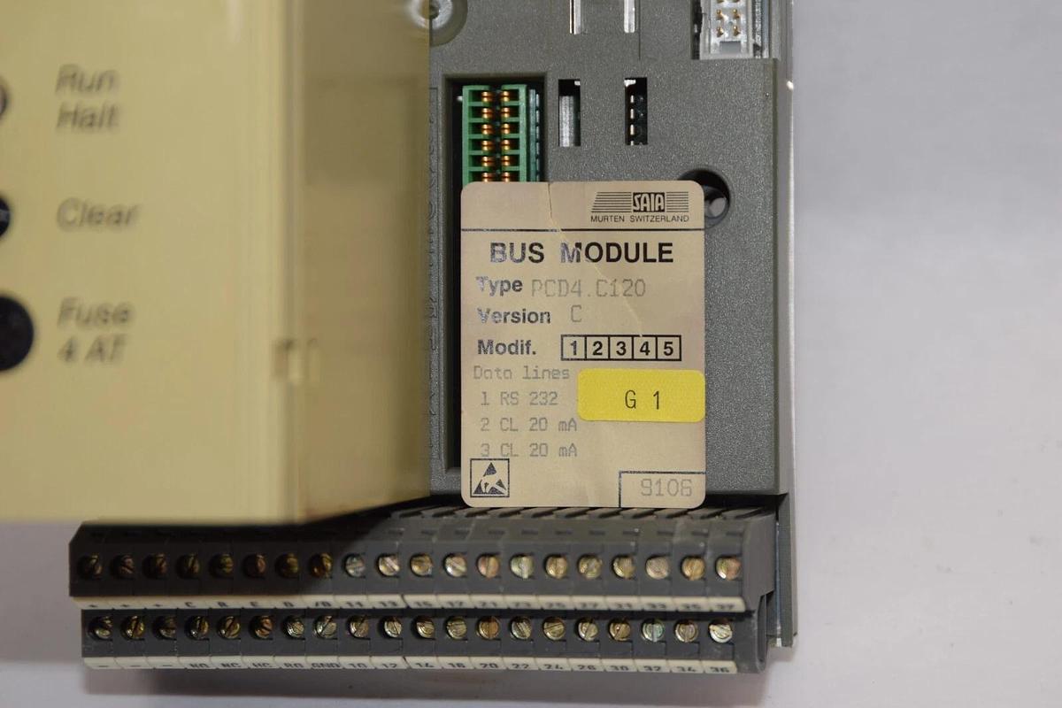 Used SAIA PCD4.N21 PCD4.N210M4 Power Supply Module and Bus PCD4.C120
