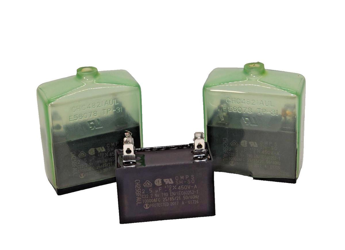 Used (LOT OF 3) CH25BFAUL 2.5uF Capacitor 450va