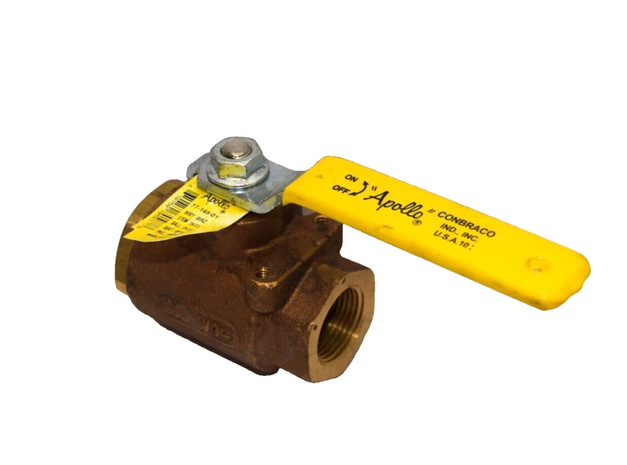 (NEW) APOLLO 77-145-01 , 7714501 Bronze 1" NPT Ball Valve
