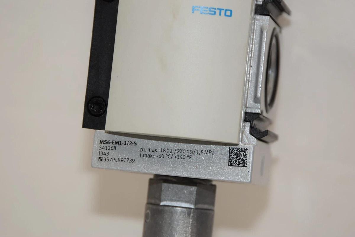 Used FESTO MS6-EM1-1/2-S 541268 18Bar 270psi 1,8MPa On/Off Soft Start Valve