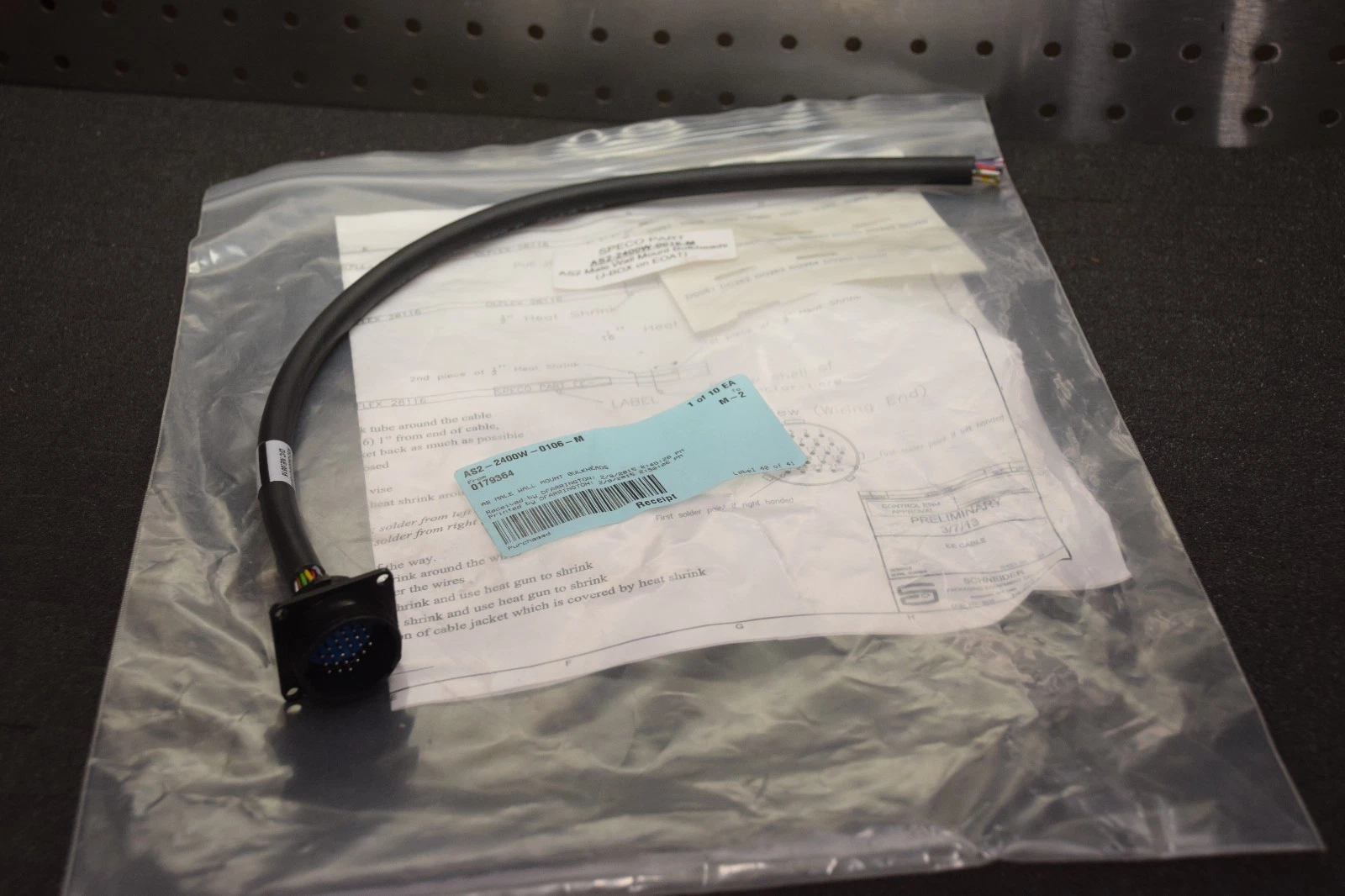SPECO PART AS2-2400W-0016-M AS2 MALE WALL MOUNT BULKHEADS NEW
