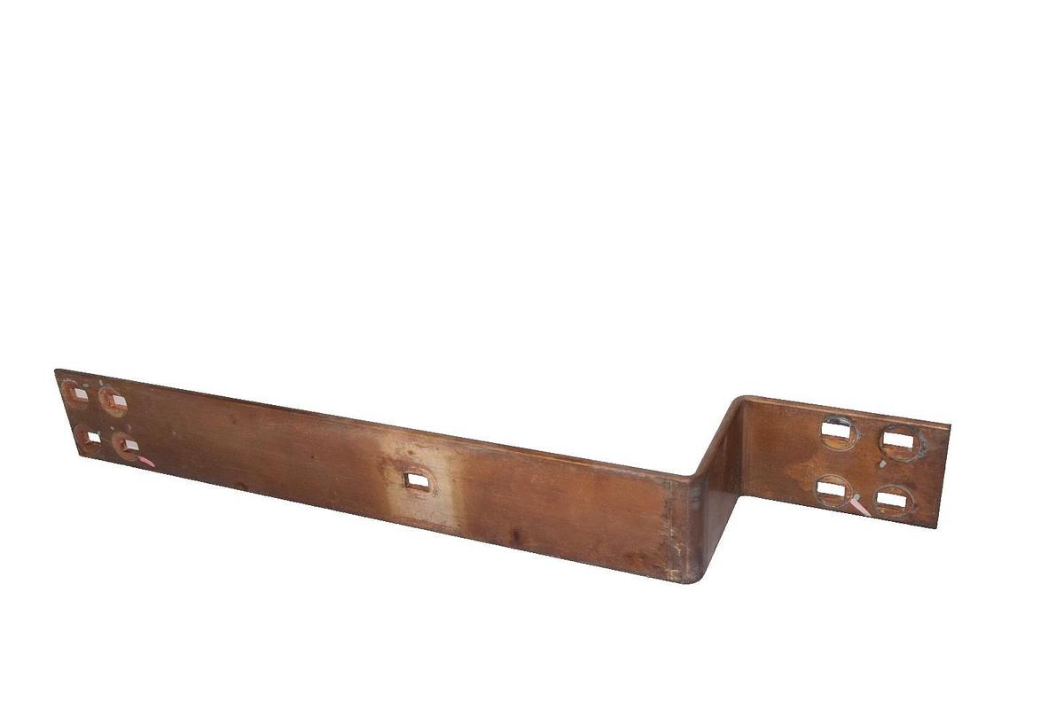 Used 25" x 3" x 1/4" (+4" offset Step) Copper Flat BusBar bus bar buss bar Stock