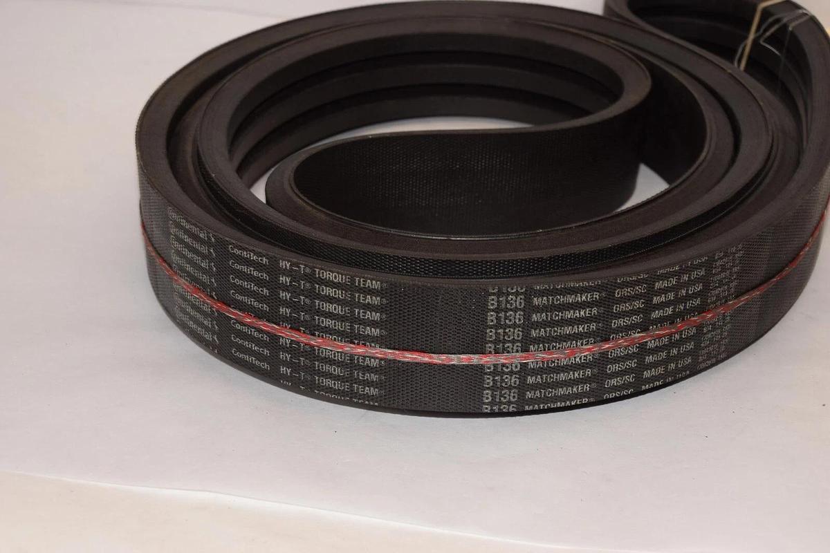CONTINENTAL Hy-T Torque 3/B136 3-B136 3-Rib Matchmaker V-Belt USA (NEW)