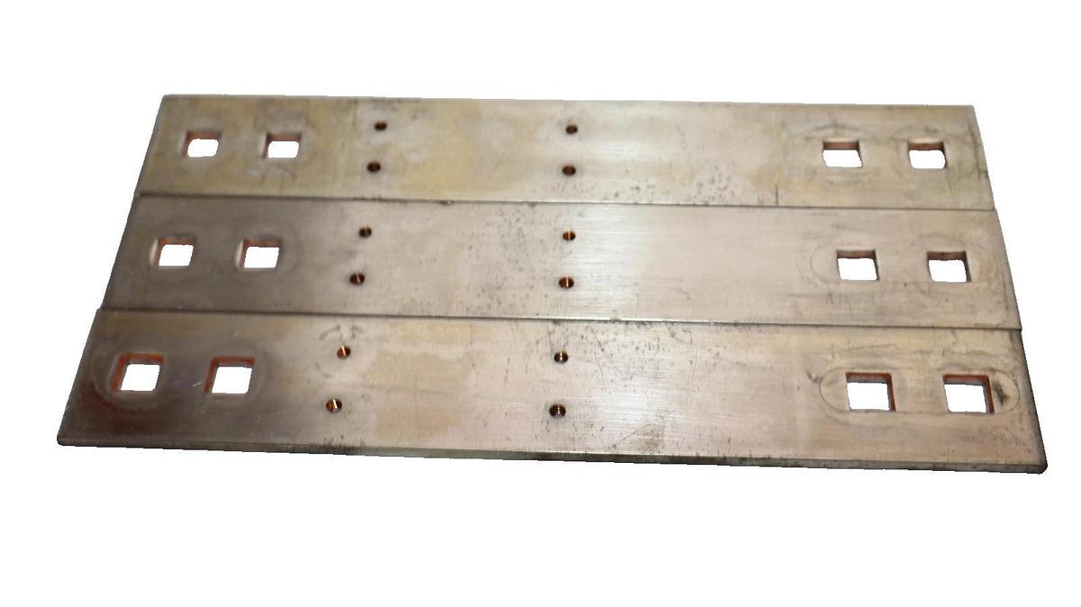 Used 12" x 2" x 1/4" Copper Buss Bar Bracket (Lot of 3)