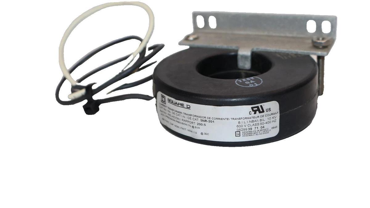 Used Square D Current Transformer 200:5 Ratio 5NR-201 5NR201
