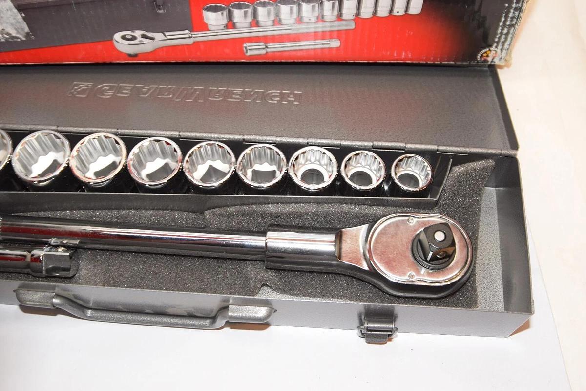 (NEW) GEARWRENCH 80879 13 Piece 3/4" Drive 12 Pt Standard SAE Socket Set W/Case