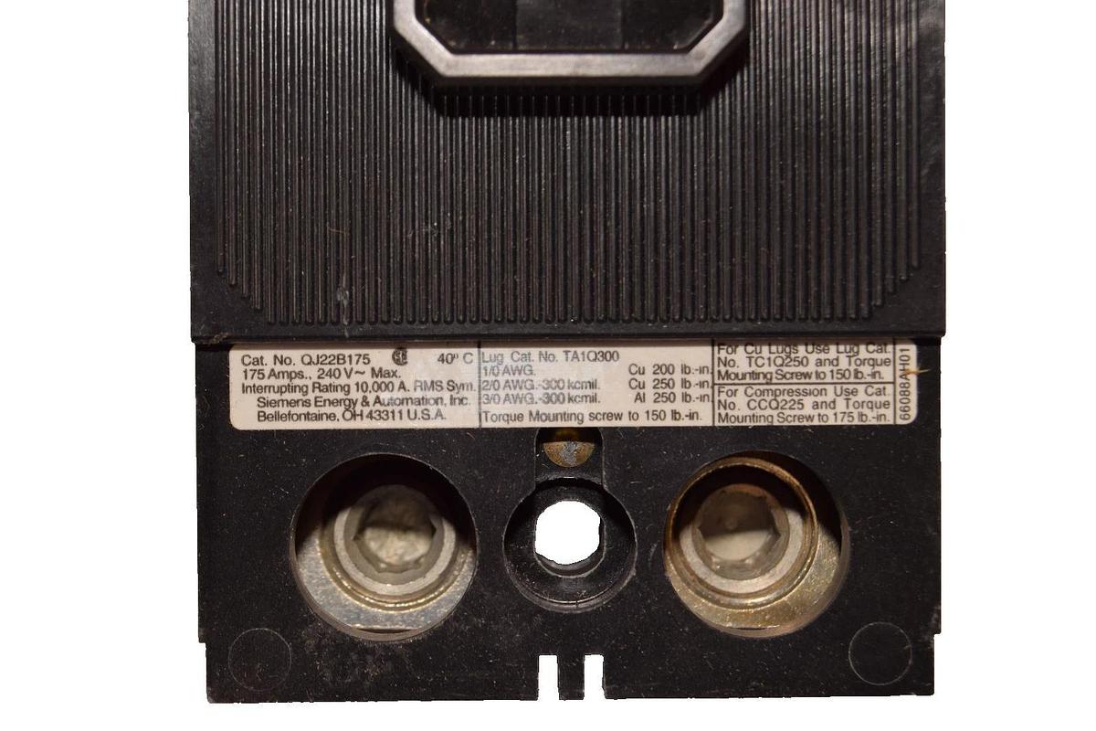 Siemens 175a Circuit Breaker 175 Amp QJ22B175 2P 240V (NEW)