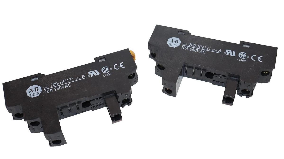 Allen Bradley 700-HN121 Series A 10A 250Vac Relay Socket (New - Lot of 2)