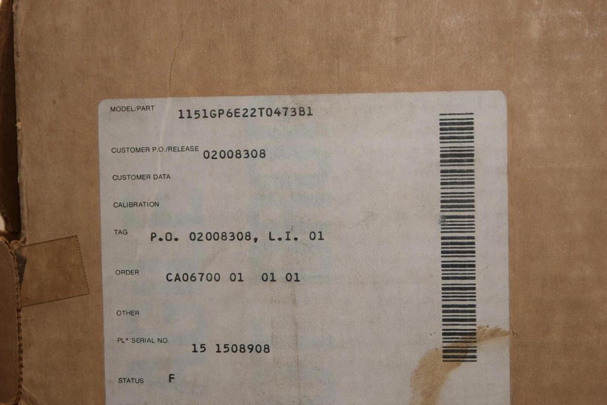 (NEW) ROSEMOUNT 1151GP6E22T0473B1 Stainless steel Pressure Transmitter SS 1151GP