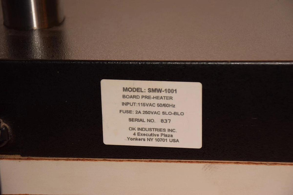 Used OK INDUSTRIES SMW-1001 SMW 1000 Series Board Preheater 115v