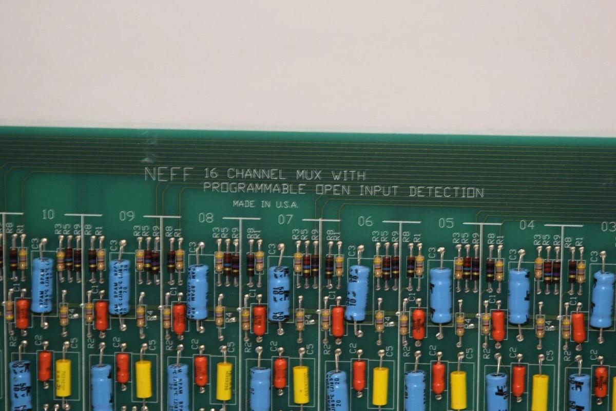 Used NEFF INSTRUMENT 90023296C 16 Channel Mux W/Program Open Input Detection Card