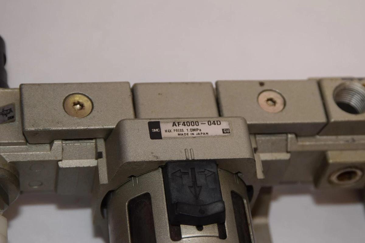 Used SMC AR4050-04G , AF4000-04D , VHS4500-04 Regulator W/ Filter & Gauge Assembly