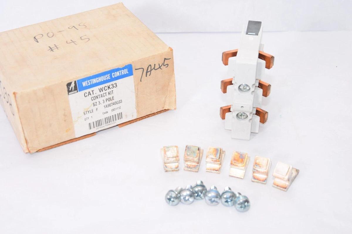 Used EATON CUTLER HAMMER W200 Size 3 Advantage Contact Kit 3 Pole WCK33 1A96740G03