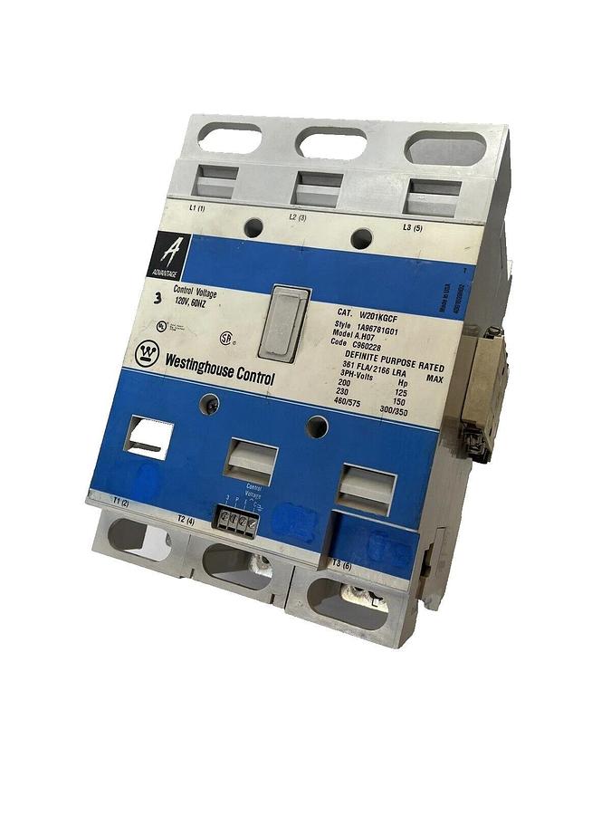 Refurbished WESTINGHOUSE Cutler Hammer Advantage Contactor W201KGCF A.H07 1A96781G01 Sz 5DP