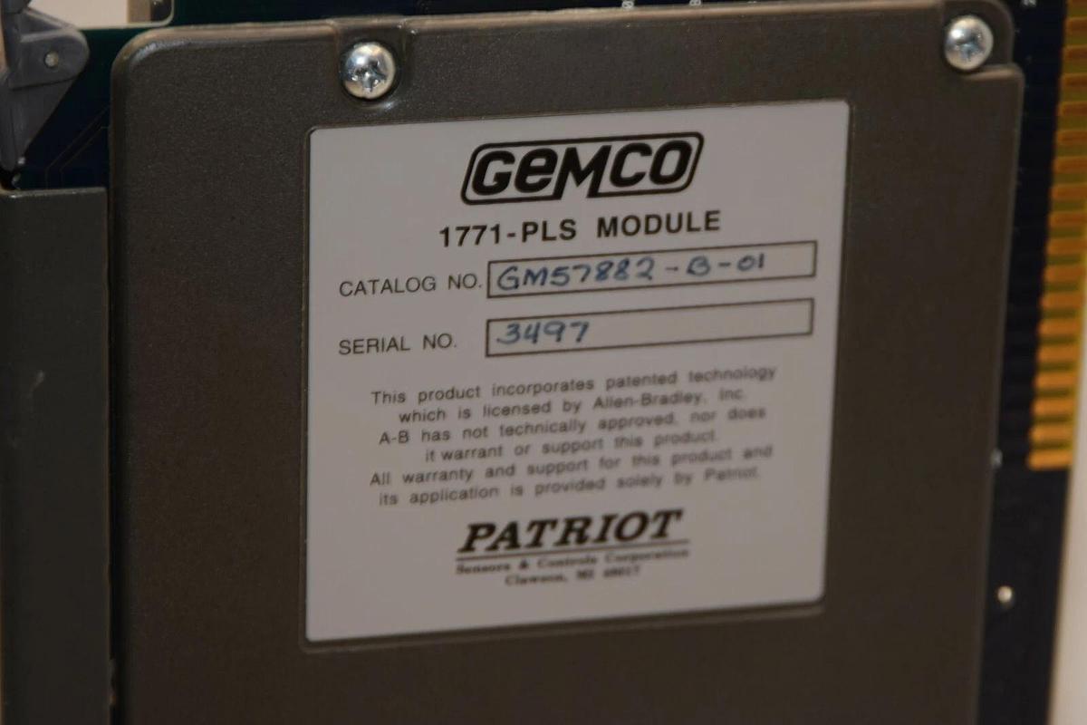 Used GEMCO 1771-PLS GM57882-B-01 Programmable Control Module