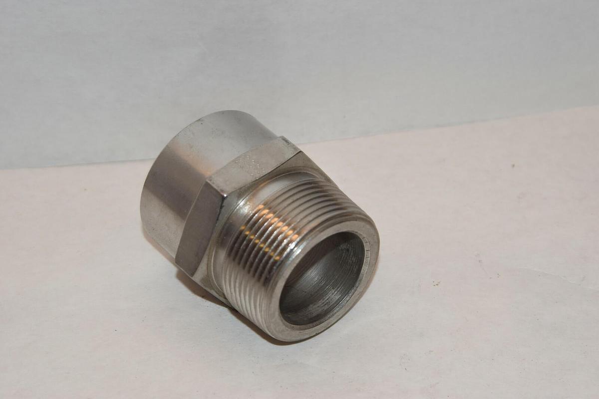 NEW ASP 319-05584 338882 1-1/2" TUBE TO PIPE CONNECTOR STAINLESS STEEL