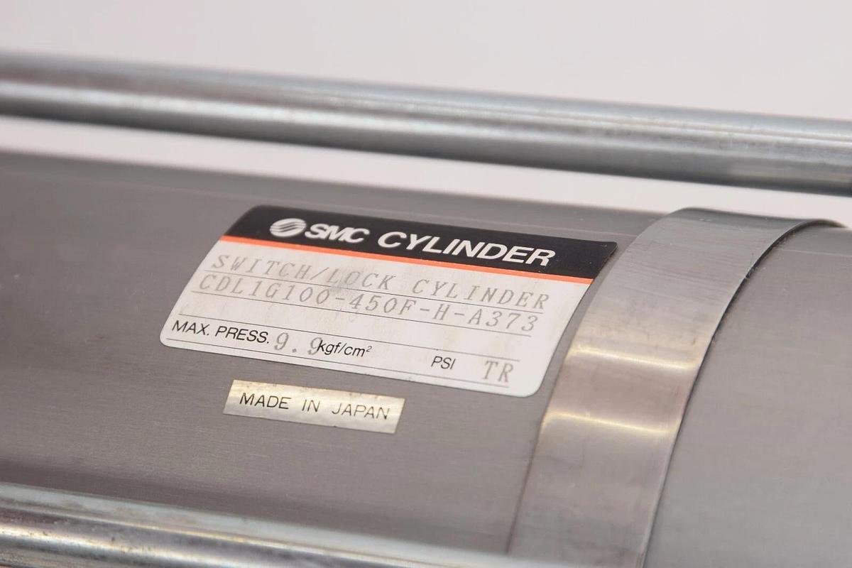 (NEW) SMC CDL1G100-450F-H-A373 9.9kgf/cm2 Switch/Lock Pneumatic Cylinder