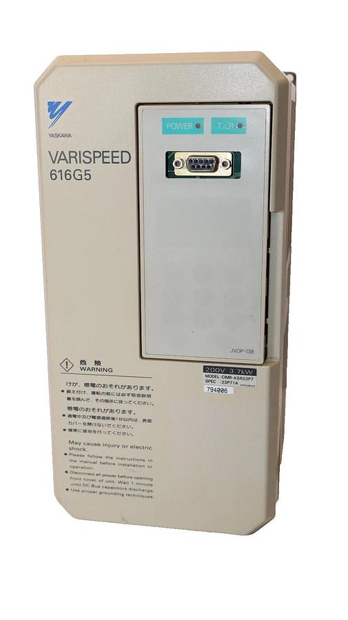 Used YASKAWA CIMR-K5R23P7 Varispeed 616G5 200V 3.7kW 3PH AC Drive