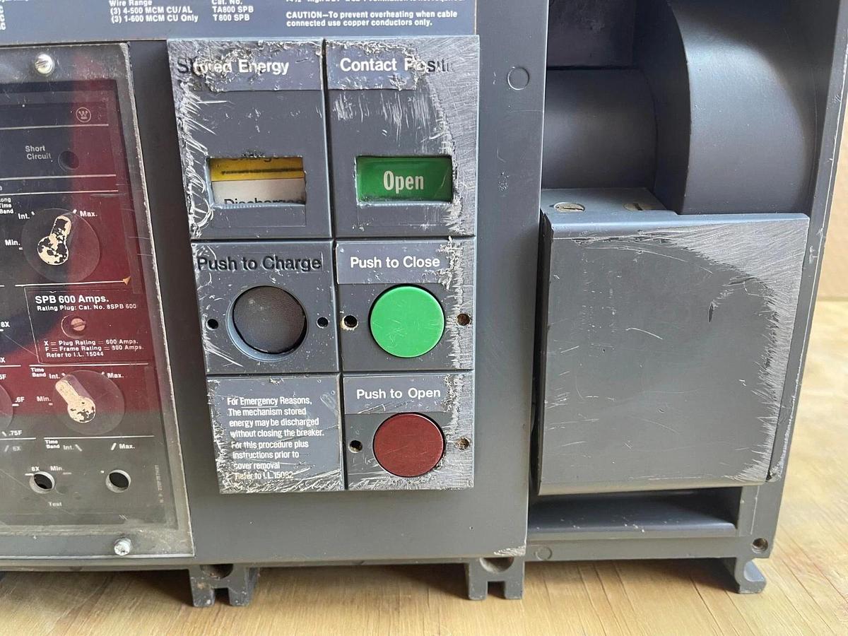 Used Westinghouse SPB100 Pow-R-Breaker Ins Case Breaker Frame 800a  Plug 8SPB600 600a